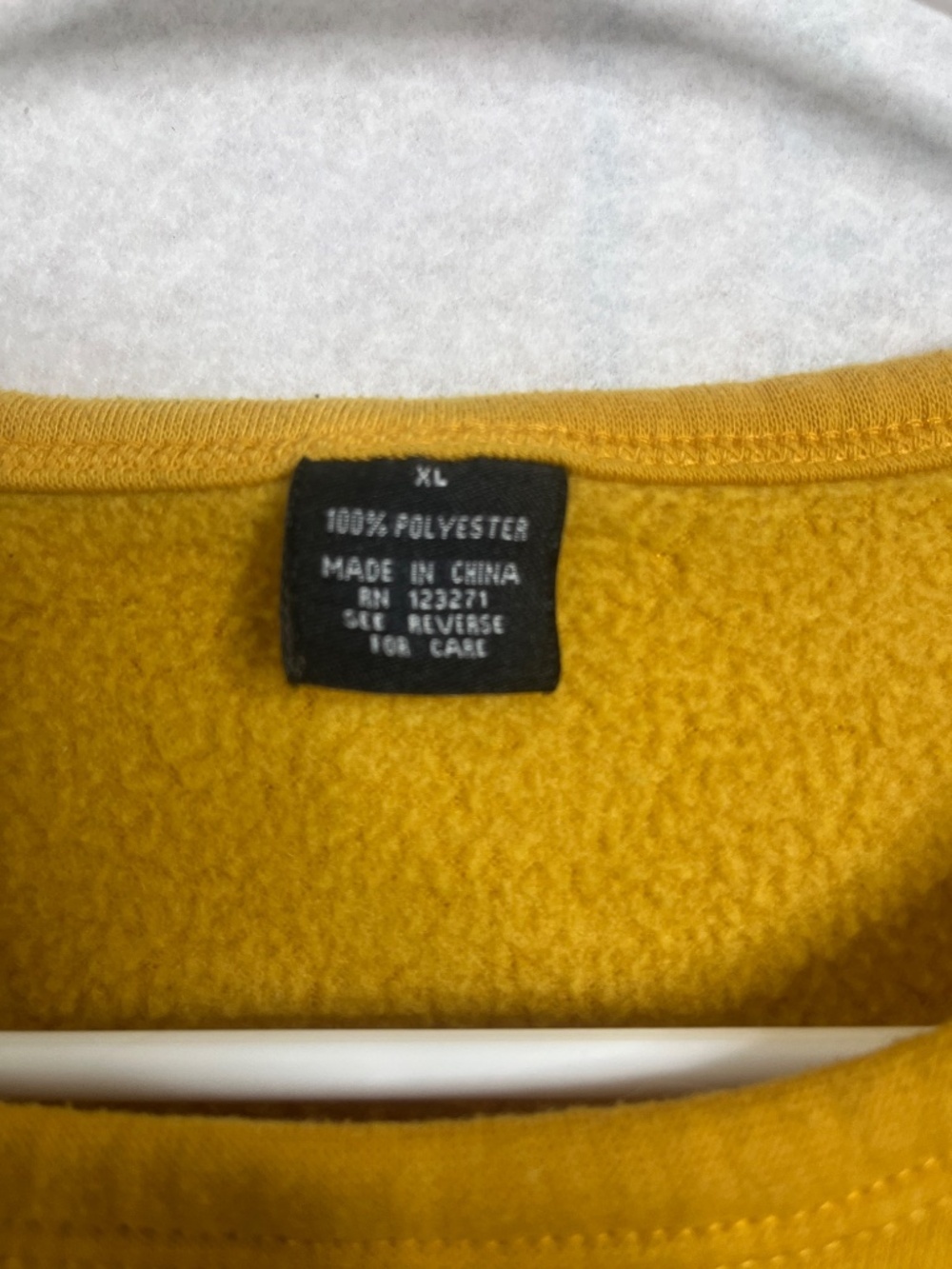 Mustard Yellow “Be Kind” Cropped Sweatshirt Fleece Lined XL - Picture 3 of 3